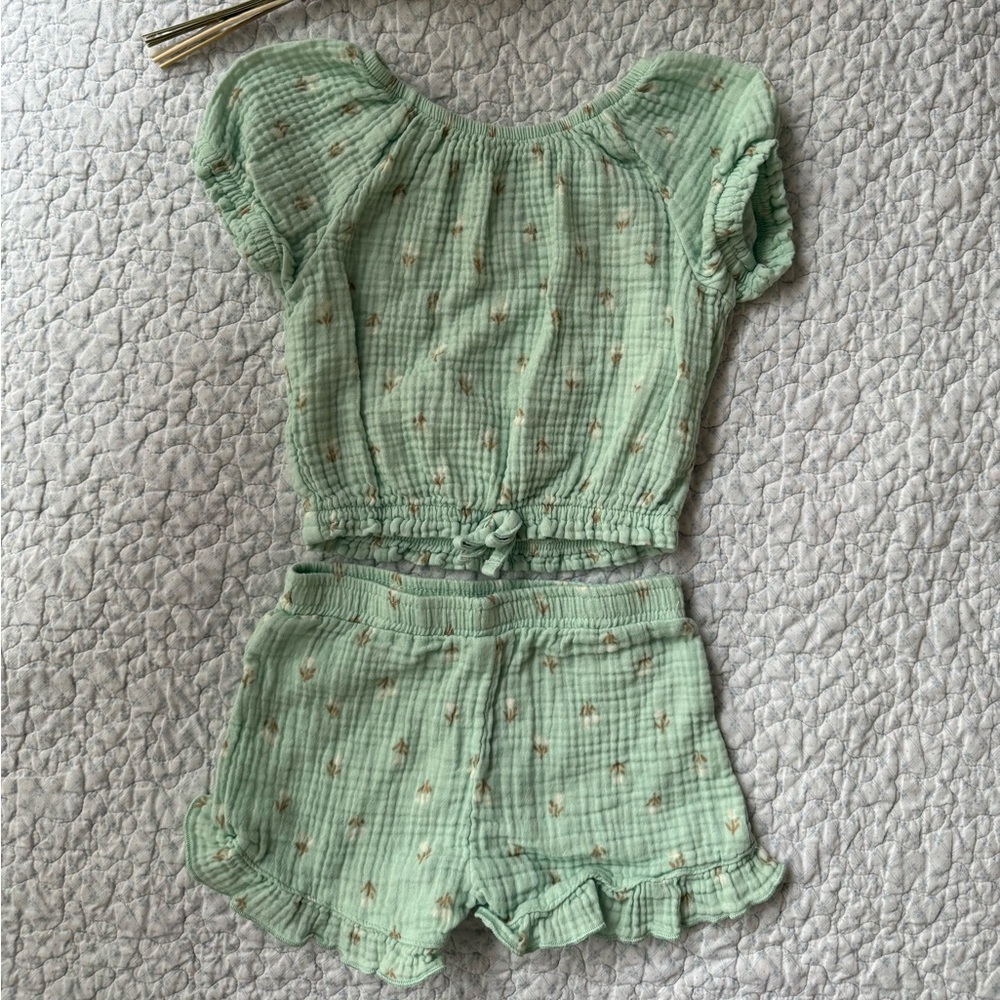 Members Mark Green Floral Two-Piece Set